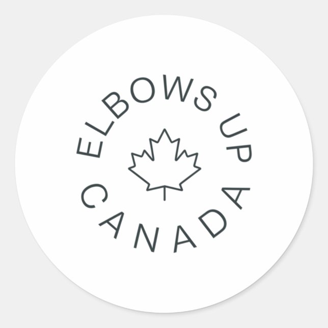 Elbows Up Canada Sticker6  Classic Round Sticker (Front)
