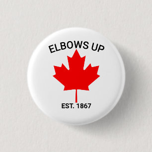Elbows Up   Canada Strong   Support Canada    3 Cm Round Badge