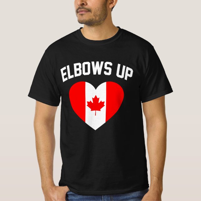 Elbows Up Canada  T-Shirt (Front)