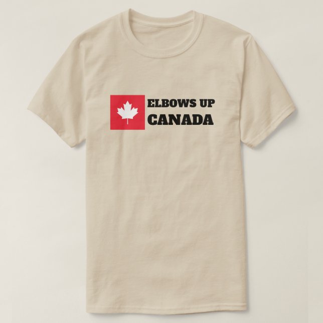 Elbows Up Canada T-Shirt (Design Front)