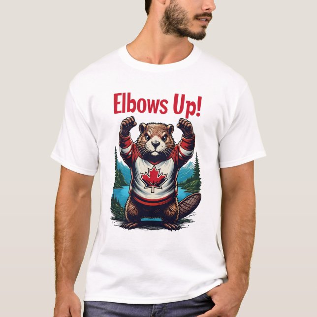 Elbows Up Canada T-Shirt (Front)