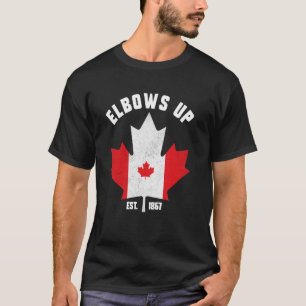 Elbows Up Canada True North Canada Forever EST 186 T-Shirt