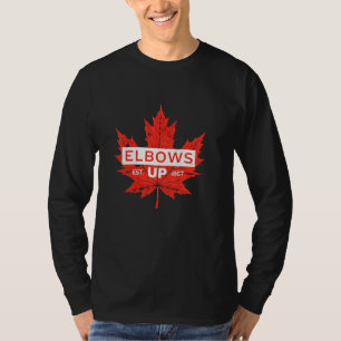 Elbows Up Canada True North Strong and Free Proud  T-Shirt