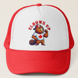 Elbows Up Canadian Beaver Trucker Hat
