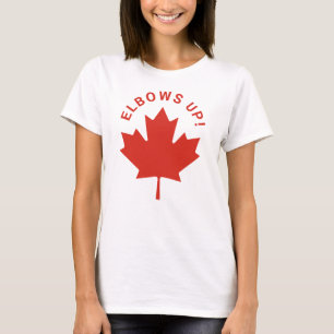 ELBOWS UP Canadian Red Maple Leaf Canada T-Shirt