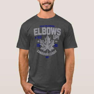 Elbows UP! Over the boards Canadian Hockey Culture T-Shirt