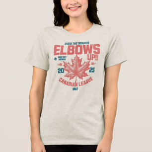 Elbows UP! Over the Boards Canadian League Hockey Tri-Blend Shirt