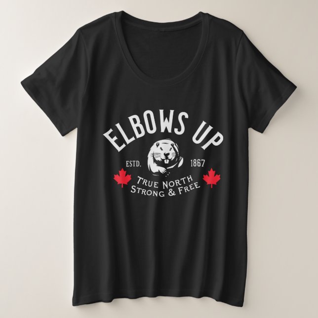 Elbows Up! Plus-Size Shirt (Design Front)
