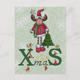 Elch mit Baum Postcard