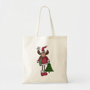 Elch mit Baum Tote Bag