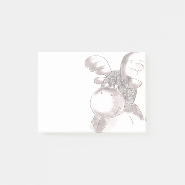 Elch pencil drawing Post-it adhesive Notes (Front)