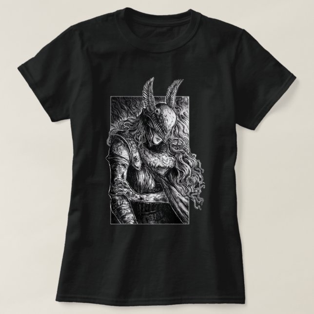Elden Ring Malenia Blade of Miquella Sketch Essent T-Shirt (Design Front)