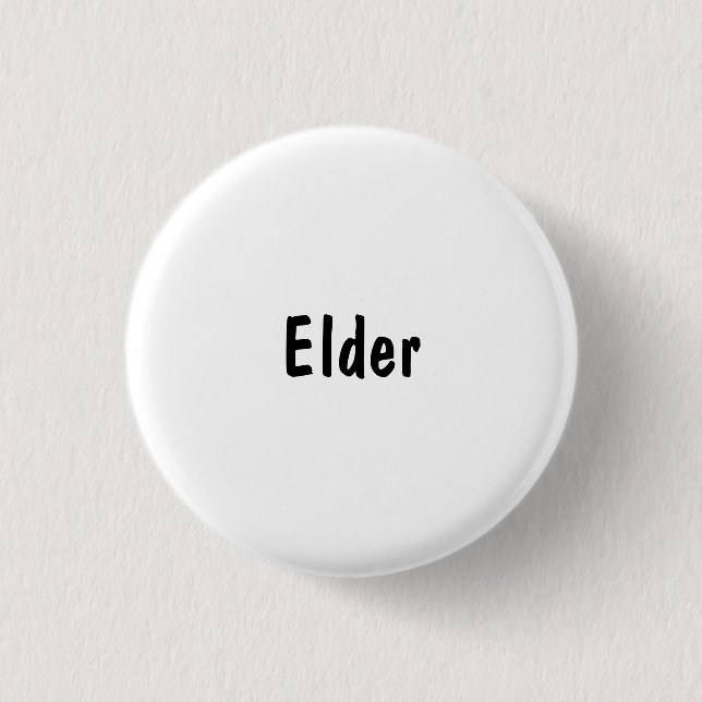 Elder 3 Cm Round Badge (Front)
