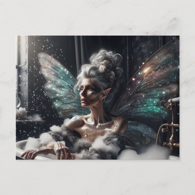 Elder Fairy Bored in the Bath Postcard (Front)