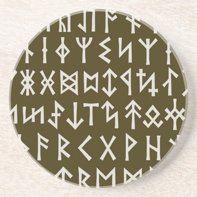 Elder Futhark Runes Coaster (Front)