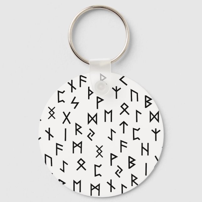 Elder futhark runes key ring (Front)