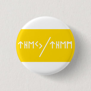 Elder Futhark They/Them Pronouns 3 Cm Round Badge