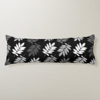 Elder Leaf Big Pattern Black White Grey