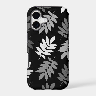 Elder Leaf Lg Pattern Black White Grey