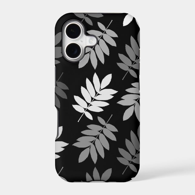 Elder Leaf Lg Pattern Black White Grey (Back)