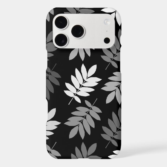 Elder Leaf Lg Pattern Black White Grey (Back)