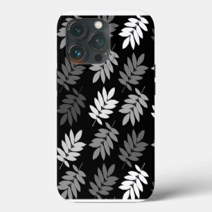Elder Leaf Lg Pattern Black White Grey iPhone 13 Pro Case