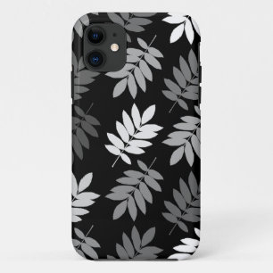 Elder Leaf Lg Pattern Black White Grey Case-Mate iPhone Case