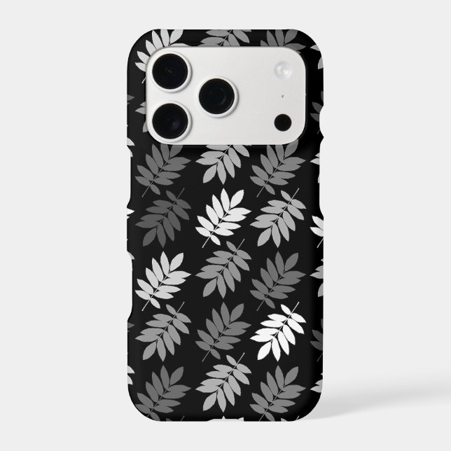 Elder Leaf Pattern Black White Grey (Back)