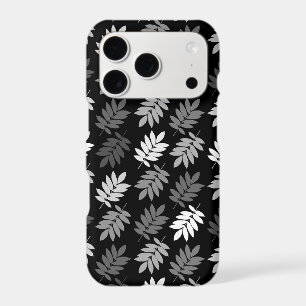 Elder Leaf Pattern Black White Grey