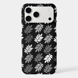 Elder Leaf Pattern Black White Grey