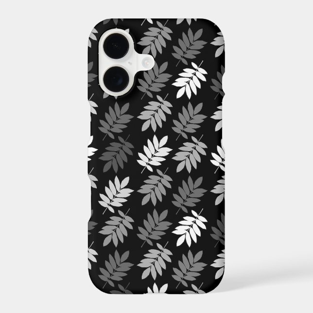 Elder Leaf Pattern Black White Grey (Back)