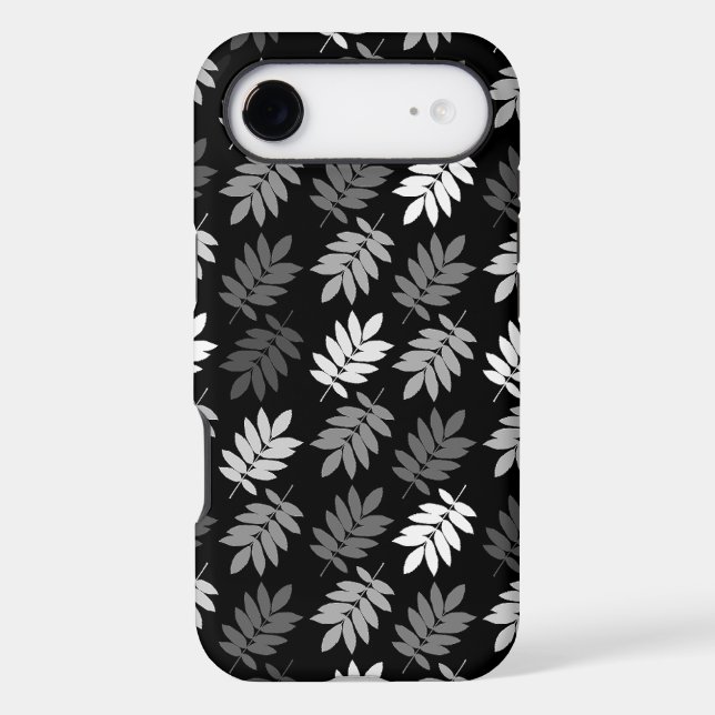 Elder Leaf Pattern Black White Grey (Back)