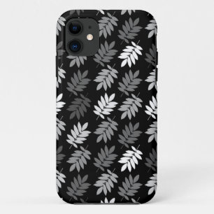 Elder Leaf Pattern Black White Grey Case-Mate iPhone Case