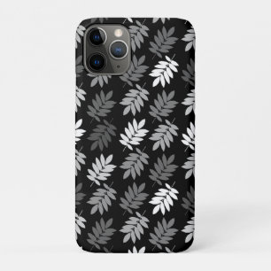 Elder Leaf Pattern Black White Grey Case-Mate iPhone Case