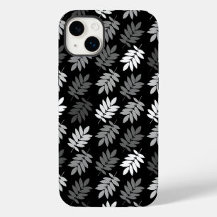 Elder Leaf Pattern Black White Grey Case-Mate iPhone 14 Plus Case