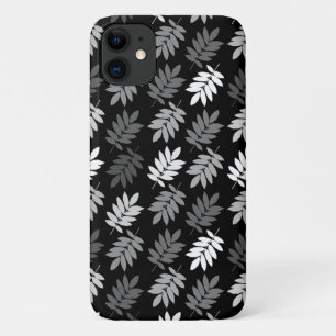 Elder Leaf Pattern Black White Grey Case-Mate iPhone Case