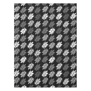 Elder Leaf Pattern Black White Grey Tablecloth