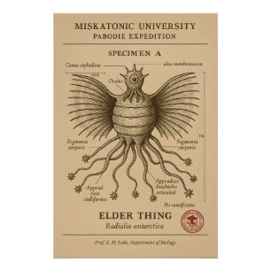 Elder Thing Specimen – Pabodie Expedition, Miskato Poster