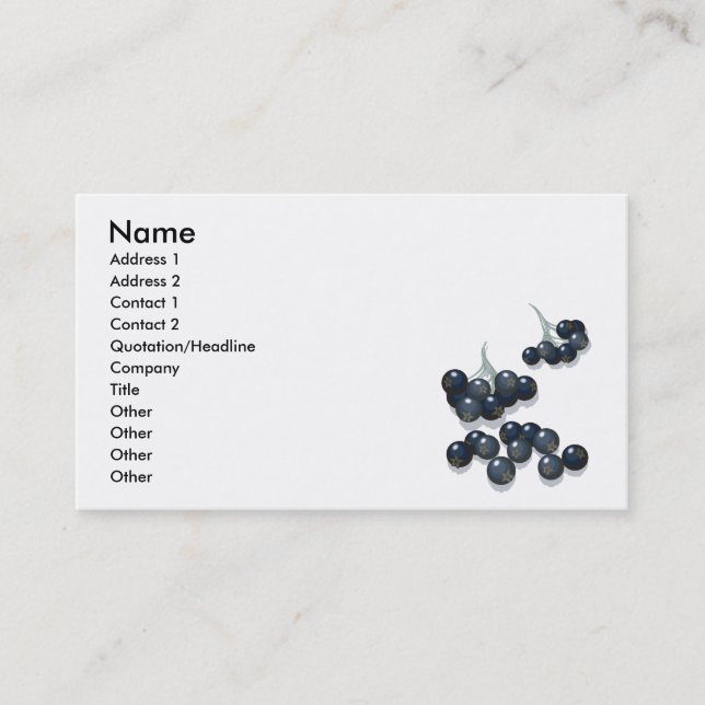 elderberries business card (Front)