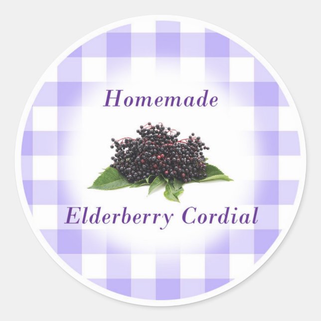 Elderberry cordial label (Front)