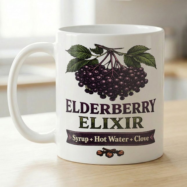 Elderberry Elixir Cozy Winter Recipe Coffee Mug (Creator Uploaded)