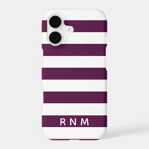Elderberry Purple Stripes with Name or Monograms
