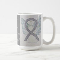 Elderly Abuse Awareness Ribbon Angel Custom Mug