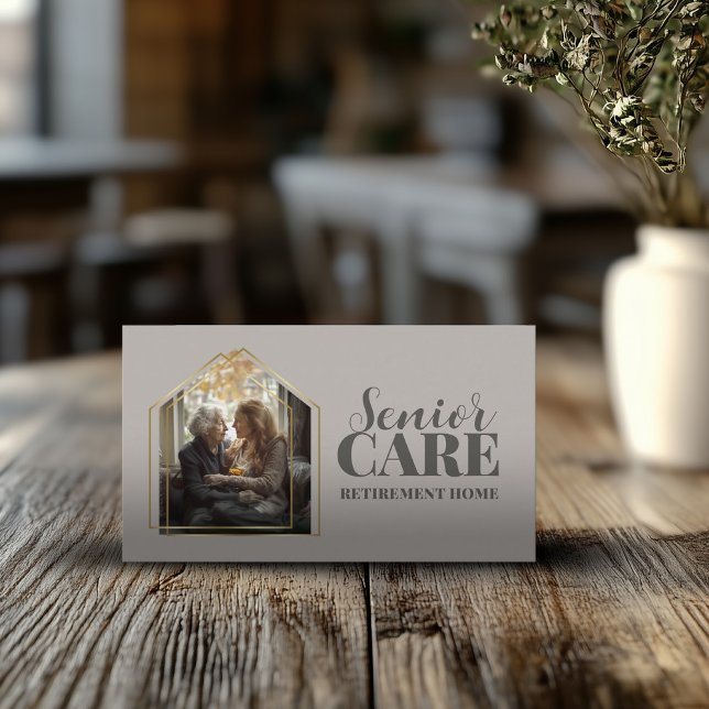 Elderly Care Centre Senior Care Retirement Home Business Card (Perfect for business)
