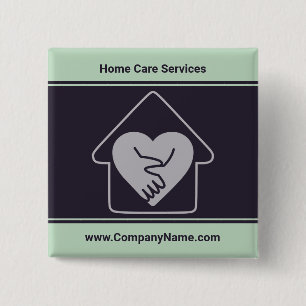 Elderly Care Custom Logo & Custom Text Promotional 15 Cm Square Badge