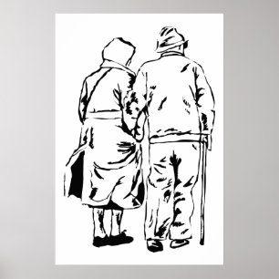 Elderly Couple Poster