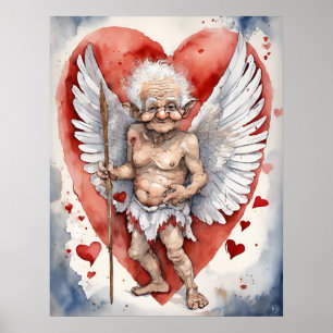 Elderly Cupid - Art Print