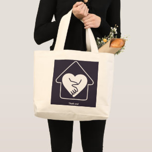 Elderly Home Care Promotional Thank You Large Tote Bag