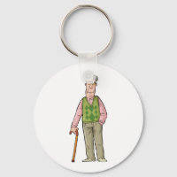 Elderly Man With A Walking Stick