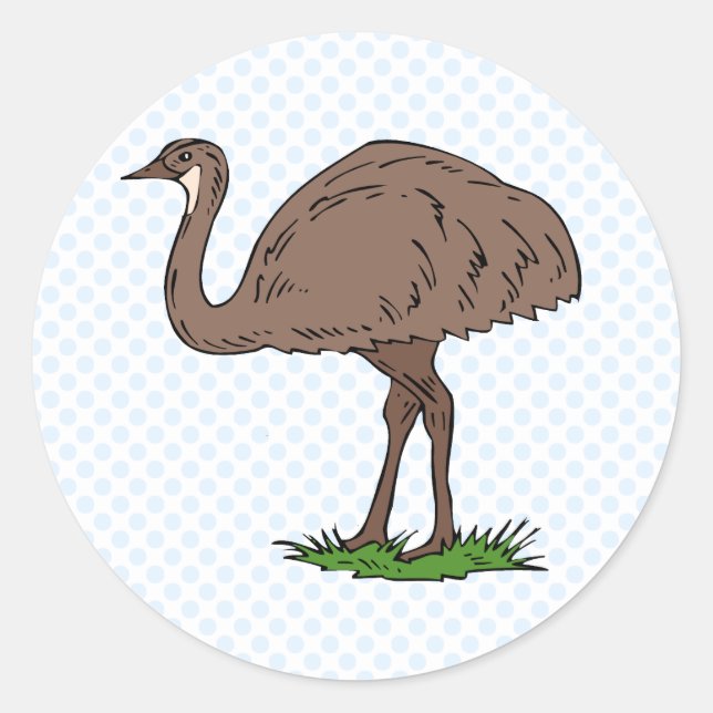 Eldon Emu Classic Round Sticker (Front)